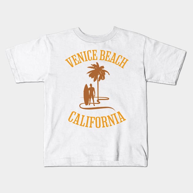 Venice-Beach Kids T-Shirt by Junalben Mamaril